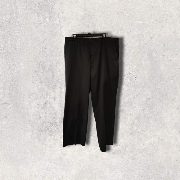 Docker Classic Fit Pleated Mens Pants Black - Picture 4 of 11
